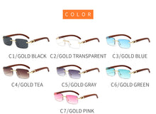 Load image into Gallery viewer, Square  Designer Sun Glasses Women Men Oculos Vintage UV400 Sunglasses Female Rimless Hip Hop Gafas De Sol Mujer