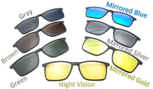Load image into Gallery viewer, Square Magnetic Clip On With Polarized Lenses Mirror Reflection For 5512