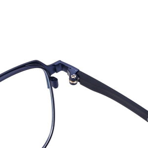 Square Male Full Rim Metal Black Large Size Glasses Frame With TR90 Temple For Myopia Reading Multifocal Lenses