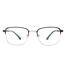 Load image into Gallery viewer, Square Male Full Rim Metal Black Large Size Glasses Frame With TR90 Temple For Myopia Reading Multifocal Lenses