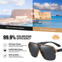 Load image into Gallery viewer, Square Men&#39;s Sunglasses Polarized Fashionable Anti-glare Driving Shades Women  Designer TR90 Sunglasses Oculos UV400