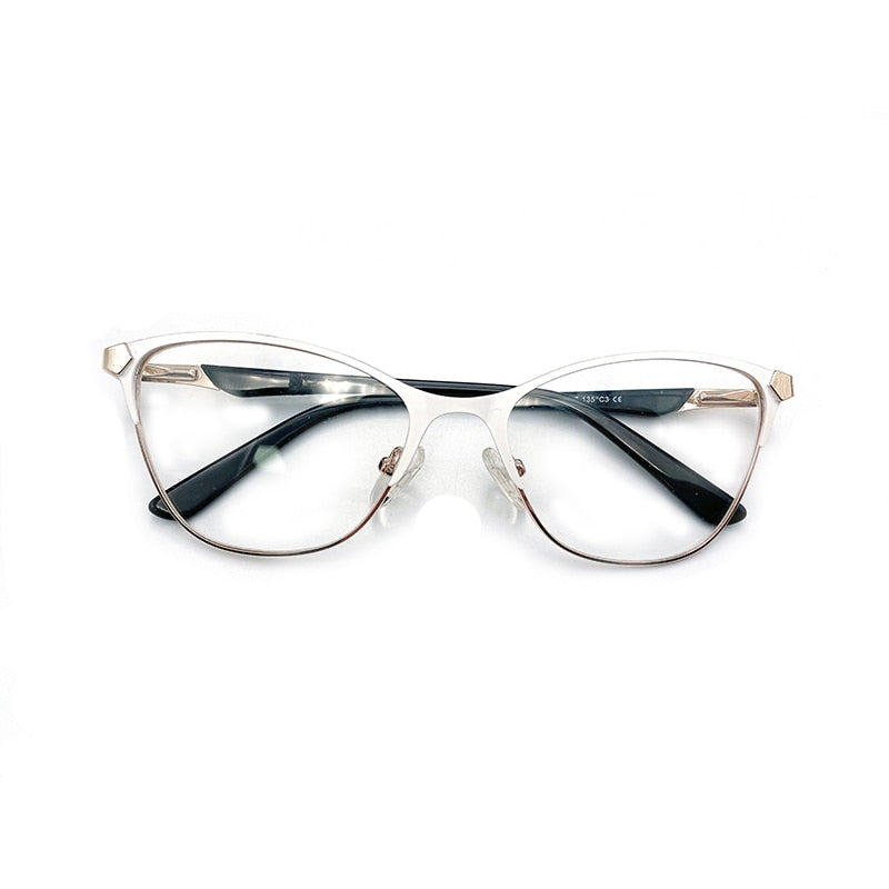 Occhiali da vista quadrati in metallo con montatura per donna Uomo Occhiali trasparenti finti Occhiali da computer da donna Designer di marca di lusso 