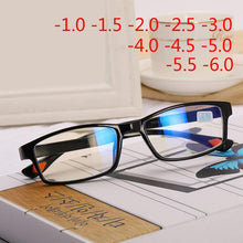 Carica l&#39;immagine nel visualizzatore di Gallery, Square Myopia Glasses With Degree Women Men Short-sight Eyewear Black Frame Glasses -1.0 -1.5 -2.0 -2.5 -3.0 -3.5 -4.0 -5.0 -6.0