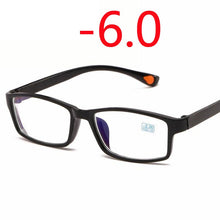 Carica l&#39;immagine nel visualizzatore di Gallery, Square Myopia Glasses With Degree Women Men Short-sight Eyewear Black Frame Glasses -1.0 -1.5 -2.0 -2.5 -3.0 -3.5 -4.0 -5.0 -6.0
