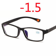 Carica l&#39;immagine nel visualizzatore di Gallery, Square Myopia Glasses With Degree Women Men Short-sight Eyewear Black Frame Glasses -1.0 -1.5 -2.0 -2.5 -3.0 -3.5 -4.0 -5.0 -6.0