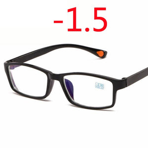 Square Myopia Glasses With Degree Women Men Short-sight Eyewear Black Frame Glasses -1.0 -1.5 -2.0 -2.5 -3.0 -3.5 -4.0 -5.0 -6.0