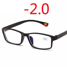 Carica l&#39;immagine nel visualizzatore di Gallery, Square Myopia Glasses With Degree Women Men Short-sight Eyewear Black Frame Glasses -1.0 -1.5 -2.0 -2.5 -3.0 -3.5 -4.0 -5.0 -6.0