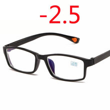 Carica l&#39;immagine nel visualizzatore di Gallery, Square Myopia Glasses With Degree Women Men Short-sight Eyewear Black Frame Glasses -1.0 -1.5 -2.0 -2.5 -3.0 -3.5 -4.0 -5.0 -6.0
