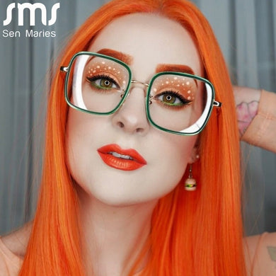 Square NO Blue Light Glasses Frames Sunglasses Optical Frames Men Women Spectacles Frames Prescription Eyeglasses