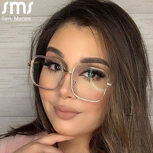 Square NO Blue Light Glasses Frames Sunglasses Optical Frames Men Women Spectacles Frames Prescription Eyeglasses