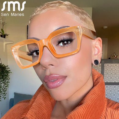 Square Optical Glasses Frames Women  Brand Designer Myopia Frame Prescription Glasses Woman Classic Ladies Clear Lens