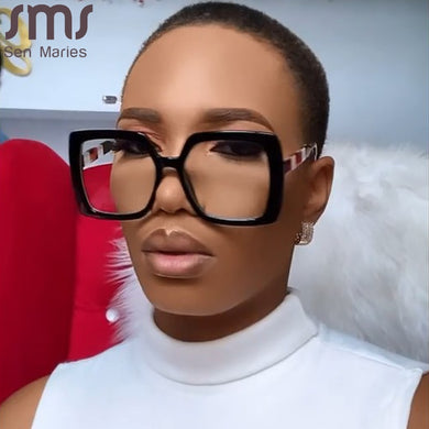 Square Optical Glasses Frames Women Men Oversized Clear Lens Glasses Myopia Frame Prescription Brand Designer Eyeglasses Eyewear