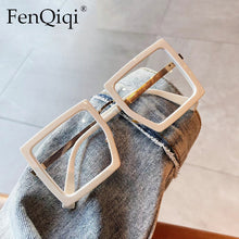 Load image into Gallery viewer, Square Oversized Alloy Sun Glasses Frames Anti Blue Light Glasses Men Women Solid Optical Computer Optical Lunette De Vue Femme