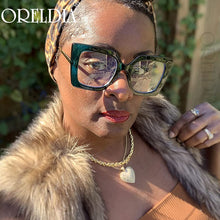 Load image into Gallery viewer, Square Oversized Frame Anti-Blue Light Glasses Ladies Transparent Flat Glasses Can Be Equipped With Myopia Glasses Hot