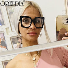 Load image into Gallery viewer, Square Oversized Frame Anti-Blue Light Glasses Ladies Transparent Flat Glasses Can Be Equipped With Myopia Glasses Hot