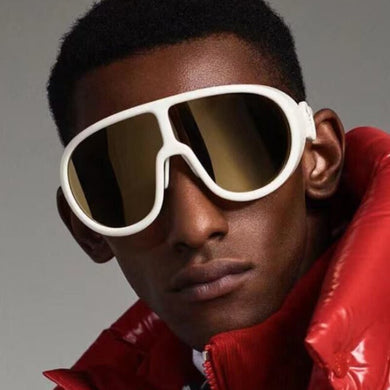 Square Oversized Polarized Goggle Sunglasses for Big Heads Men Retro Vintage Sun Glasses UV Protection Fishing Ski Eyewear