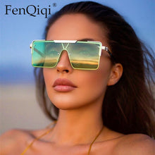 Load image into Gallery viewer, Square Oversized Sun Glasses Women 2023 Mirrored Gradient Eyewear Glasses Gafas De Sol Hombre Sunglasses Gafas De Sol Hombre