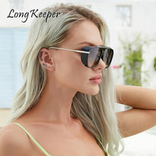 Load image into Gallery viewer, Square Oversized Sunglasses Women Men Pilot Sun Glasses Vintage Retro Driving Sun Glasses Metal Frame Punk Eyewear Gafas De Sol