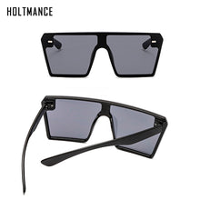 Carica l&#39;immagine nel visualizzatore di Gallery, Occhiali da sole quadrati oversize da donna Retro montatura grande Occhiali da sole da guida Flat Top Gafas Marca Rice Design Ombra congiunti UV400 