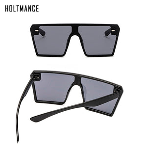Occhiali da sole quadrati oversize da donna Retro montatura grande Occhiali da sole da guida Flat Top Gafas Marca Rice Design Ombra congiunti UV400 