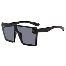 Carica l&#39;immagine nel visualizzatore di Gallery, Occhiali da sole quadrati oversize da donna Retro montatura grande Occhiali da sole da guida Flat Top Gafas Marca Rice Design Ombra congiunti UV400 