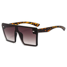 Carica l&#39;immagine nel visualizzatore di Gallery, Occhiali da sole quadrati oversize da donna Retro montatura grande Occhiali da sole da guida Flat Top Gafas Marca Rice Design Ombra congiunti UV400 