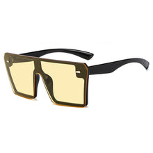 Carica l&#39;immagine nel visualizzatore di Gallery, Occhiali da sole quadrati oversize da donna Retro montatura grande Occhiali da sole da guida Flat Top Gafas Marca Rice Design Ombra congiunti UV400 
