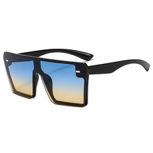 Carica l&#39;immagine nel visualizzatore di Gallery, Occhiali da sole quadrati oversize da donna Retro montatura grande Occhiali da sole da guida Flat Top Gafas Marca Rice Design Ombra congiunti UV400 