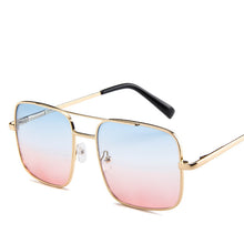 Load image into Gallery viewer, Square Pilot Sunglasses Men Driving 2023 Male  Brand Sun Glasses For Women Metal Designer Cool Shades MIRROR retro