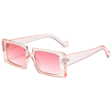 Square Pink Sunglasses Women Retro Brand Sun Glasses Female Rectangle Gradient Colors Leopard Oculos De Sol