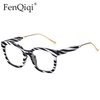 Square Plastic Optical Glasses Frames Anti Blue Light Men Women Zebra Computer Eye Glasses Lentes Opticos Oara Mujer