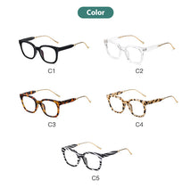 Load image into Gallery viewer, Square Plastic Optical Glasses Frames Anti Blue Light Men Women Zebra Computer Eye Glasses Lentes Opticos Oara Mujer