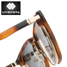Load image into Gallery viewer, Square Polarized Magnet Clip on Glasses Frame Men Prescription Optical Eyeglasses Frame Myopia 3 in 1 Night Vision Sunglasses