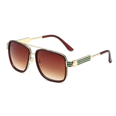 Square Retro Alloy Metal SunGlasses Women 2023  Brand Designer For Men'S Eyewears Travel Big Frame Shades Glasses
