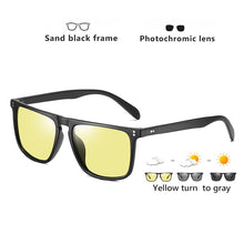 Load image into Gallery viewer, Square Retro Rivet Pochromic Sunglasses Men Polarized Women Sports Sun Glasses Day Night Vision Driving gafas de sol hombre