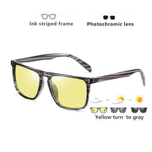 Load image into Gallery viewer, Square Retro Rivet Pochromic Sunglasses Men Polarized Women Sports Sun Glasses Day Night Vision Driving gafas de sol hombre
