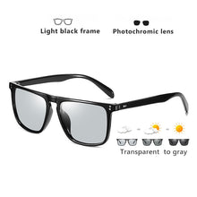 Load image into Gallery viewer, Square Retro Rivet Pochromic Sunglasses Men Polarized Women Sports Sun Glasses Day Night Vision Driving gafas de sol hombre