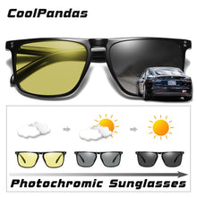 Load image into Gallery viewer, Square Retro Rivet Pochromic Sunglasses Men Polarized Women Sports Sun Glasses Day Night Vision Driving gafas de sol hombre