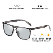 Load image into Gallery viewer, Square Retro Rivet Pochromic Sunglasses Men Polarized Women Sports Sun Glasses Day Night Vision Driving gafas de sol hombre