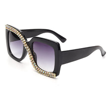 Load image into Gallery viewer, Square Rhinestone Sunglasses Women  Vintage Oversized Sunglasses Unique One Piece Diamond Glasses Shades gafas de sol