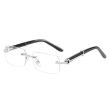 Load image into Gallery viewer, Square Rimless Pink Blue Green Sun Glasses For Men 2023  Designer Rectangle Hip Hop Cool Sunglasses Men Sunglasses