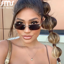 Load image into Gallery viewer, Square Rimless Sunglasses Cutting Men Women Shades UV400 Vintage Punk Glasses  Brand Designer