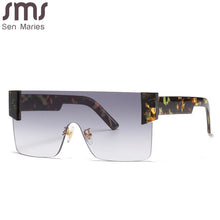 Carica l&#39;immagine nel visualizzatore di Gallery, Square Rimless Sunglasses For Women Men Oversized One Piece Glasses Cutting Lens Brand Designer Shades Sun Glasses
