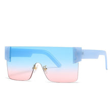 Carica l&#39;immagine nel visualizzatore di Gallery, Square Rimless Sunglasses For Women Men Oversized One Piece Glasses Cutting Lens Brand Designer Shades Sun Glasses