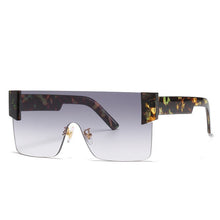 Carica l&#39;immagine nel visualizzatore di Gallery, Square Rimless Sunglasses For Women Men Oversized One Piece Glasses Cutting Lens Brand Designer Shades Sun Glasses