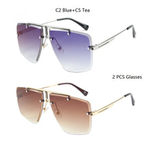 Load image into Gallery viewer, Square Rimless Sunglasses Men 2022 Summer   Sun Glasses Classic  Brand Shades for Women UV400 zonnebril Eyewear