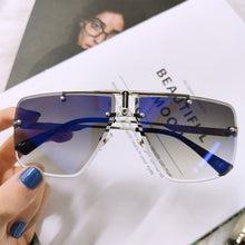 Carica l'immagine nel visualizzatore di Gallery, Occhiali da sole quadrati senza montatura da uomo 2022 Occhiali da sole estivi Tonalità classiche di marca per le donne UV400 zonnebril Eyewear 