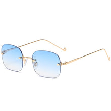 Load image into Gallery viewer, Square Rimless Sunglasses Women Vintage Sun Glasses Retro Small Frame Summer Style Female uv400 Blue Gradient Eyeglass