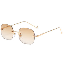 Load image into Gallery viewer, Square Rimless Sunglasses Women Vintage Sun Glasses Retro Small Frame Summer Style Female uv400 Blue Gradient Eyeglass