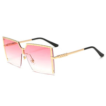 Load image into Gallery viewer, Square Semi-Rimless Sunglasses For Women Mens UV400 Gradient Sun Glasses 2023 Influencer Fashionable Trendy Women&#39;s